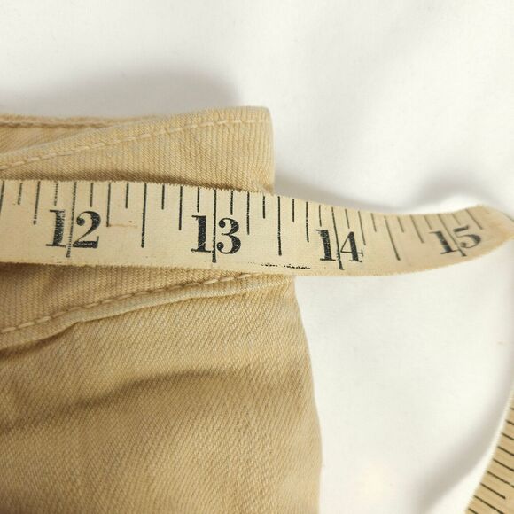 Leggiadro Womens 4 27x32 Beige Cream Stretch Tapered Jeans Made in USA - Picture 6 of 9